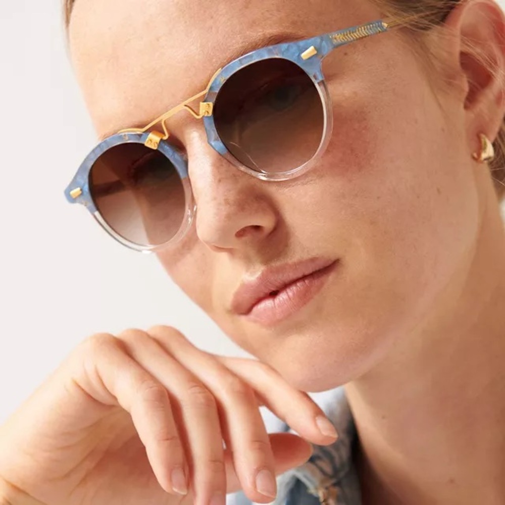 Krewe St Louis Sunglasses Opaline to Krystal 24k